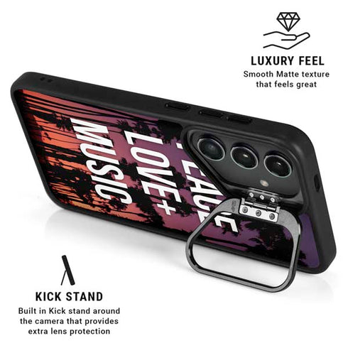 Peace Love And Music Galaxy S24 FE Kickstand Case